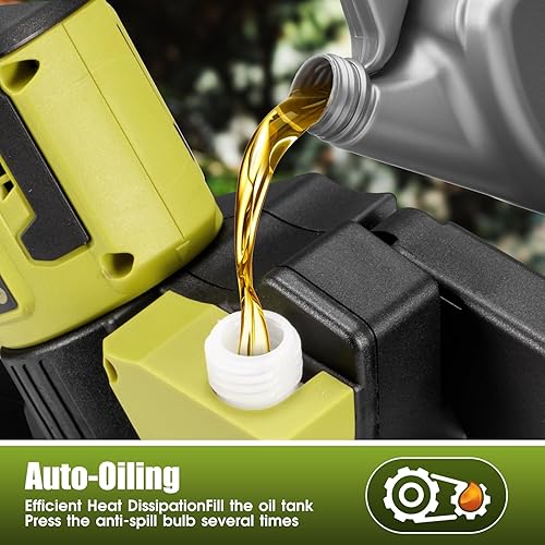 Miniatura 7 de Mini motosierra para batería Dewalt de 20 V MAX, motosierra de poda inalámbrica sin escobillas de 8 pulgadas, corte rápido y potente de 24.6 piesS,