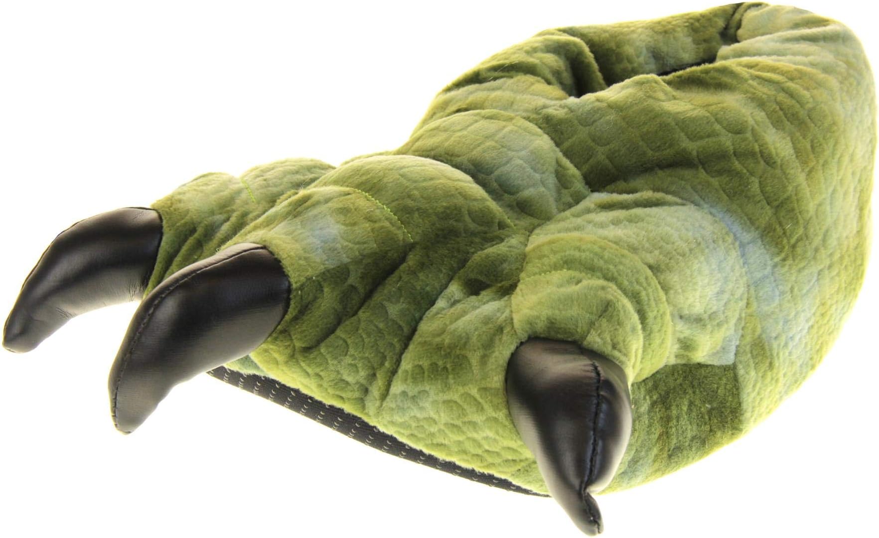 Footwear StudioMens Faux Fur Monster Claws Bulldog Dog Novelty Slippers