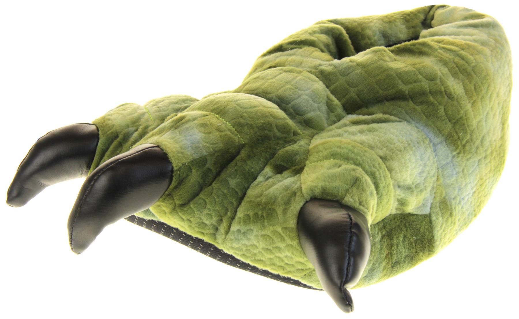 Footwear StudioMens Faux Fur Monster Claws Bulldog Dog Novelty Slippers