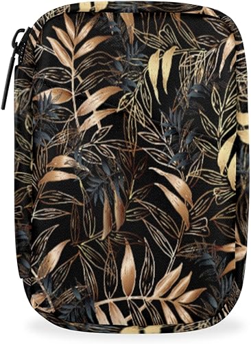 Miniatura 1 de Pastillero organizador de viaje semanal de 7 días, pastillero de medicina con hojas étnicas, pequeño, lindo, tamaño compacto, contenedor de