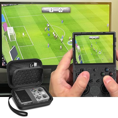 Miniatura 7 de PAIYULE Travel Case Compatible with RG353V RG353VS R36S Game Boy Retro Handheld Game Console, Handheld Emulator Storage Holder Organizer, Android