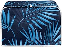 Vista 11 de JEOCODY Cubiertas para horno tostador, funda extragrande para hacer pan de flores azules, se adapta a la mayoría de tostadoras estándar de 2