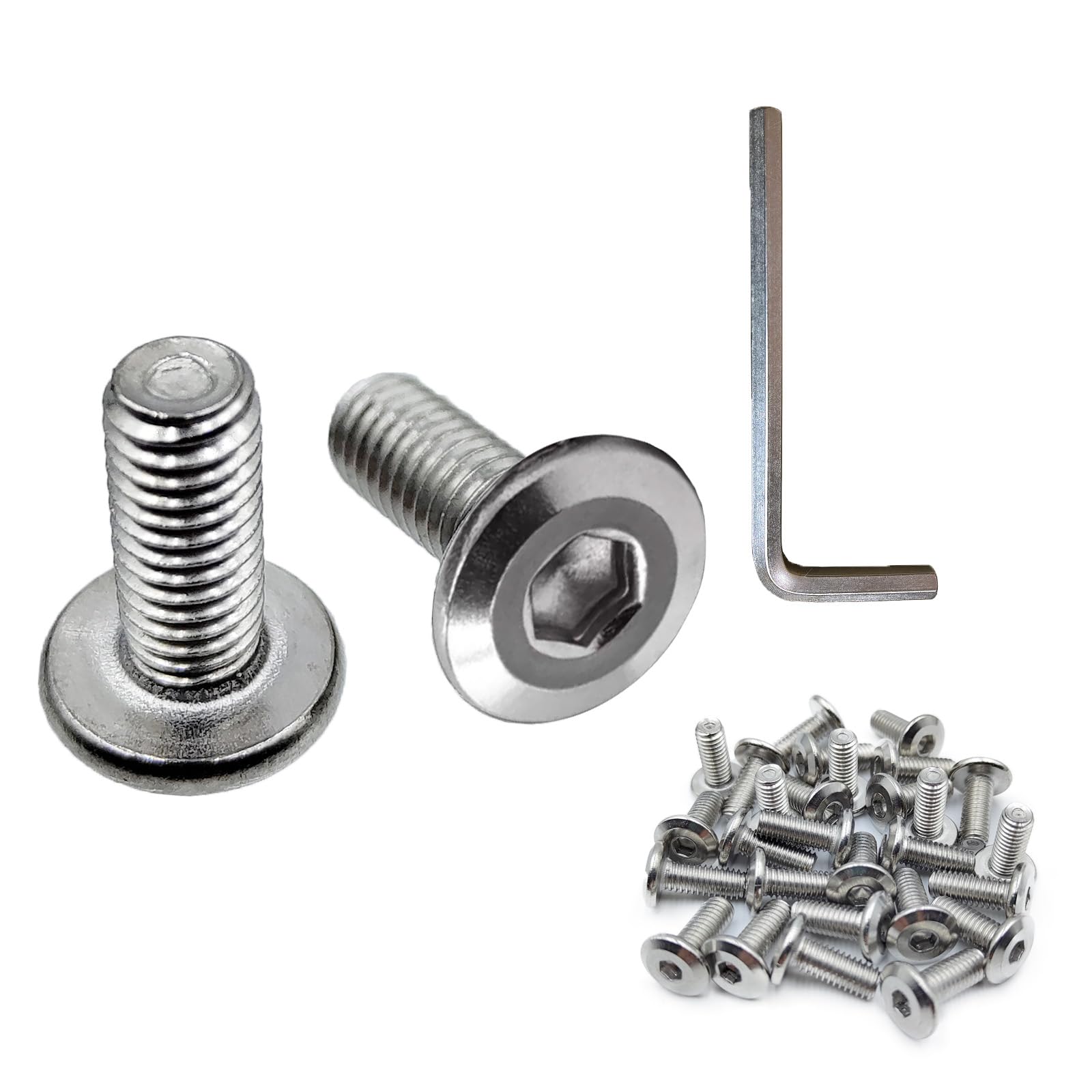 Amazon | Awilzzoe M6 x 15mm 30個 フラットヘッド六角穴付きキャップ