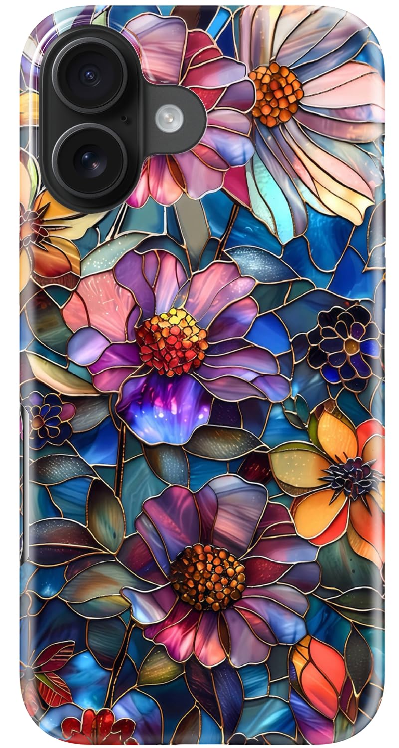 Goodon for iPhone 17 Pro Max Case Cute, Preppy Floral Design,Slim Silicone Protective Hard Cover, Wireless Charging Compatible Aesthetic Glossy Y2K Phone Cases for Women Girls, Marbled Floral Veins — view 41