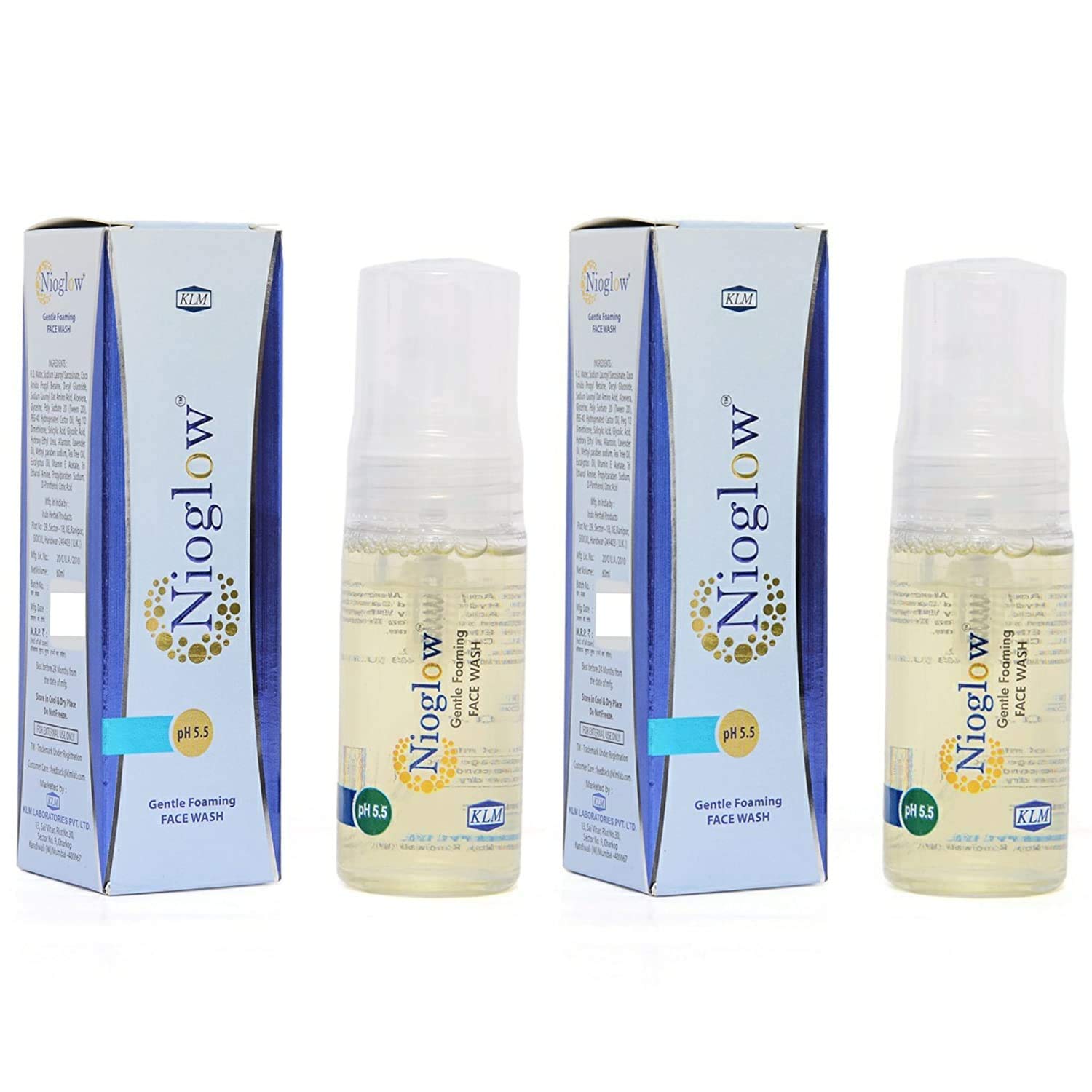 Nioglow Gentle Foaming Face Wash (Pack of 2)