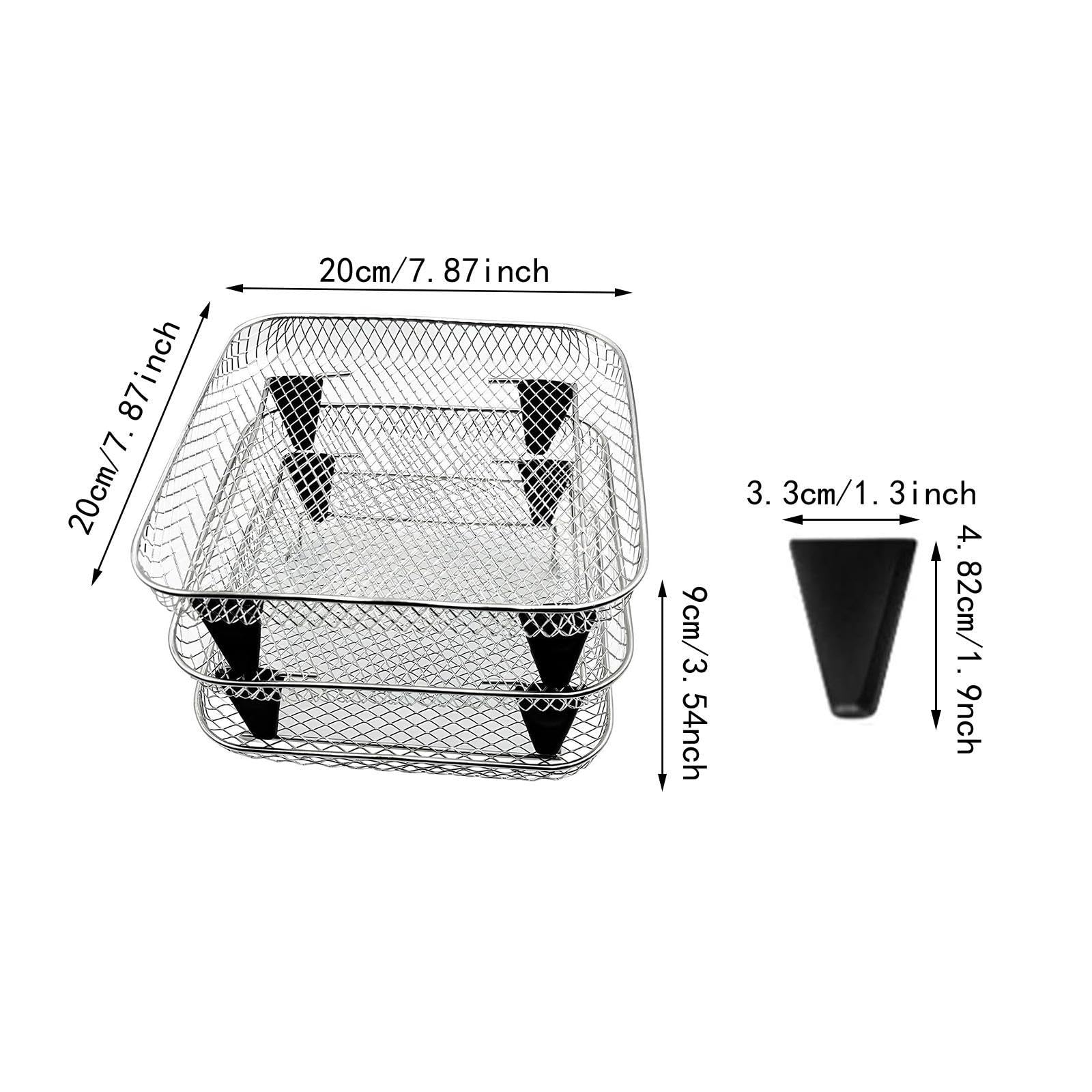 Rejilla para Freidora de Aire, Fácil de Limpiar, Apilable, para Secar Alimentos en La Cocina Y en Casa.