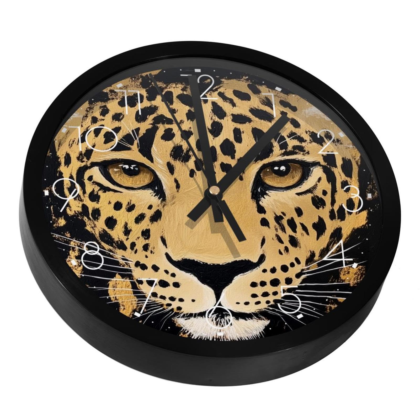 Horloge murale léopard doré pour résoudre le manque de déco murale