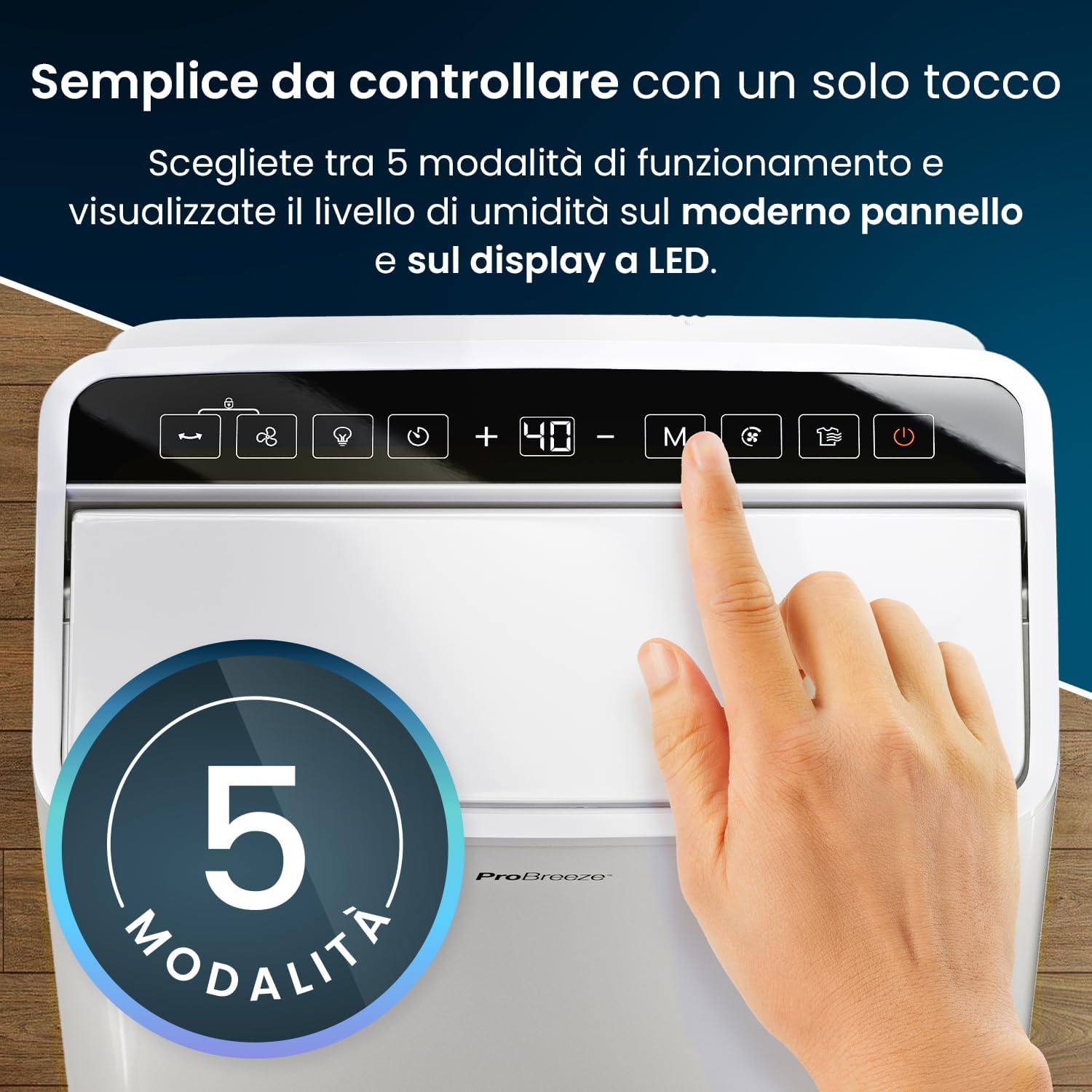 Grande serbatoio rimovibile da 5,5L