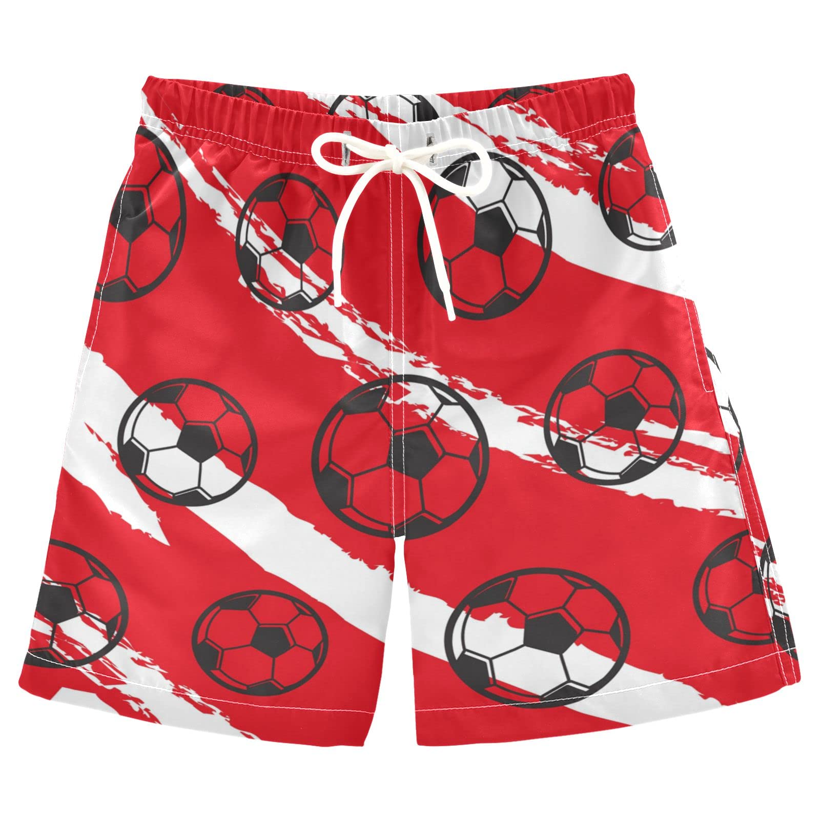 Anantty Boys Swim Trunks Football Soccer Ball Sport Swimming Beach Board Shorts Trunks Swimwear Bathing Suit Swimsuit Beachwear Multicoloured