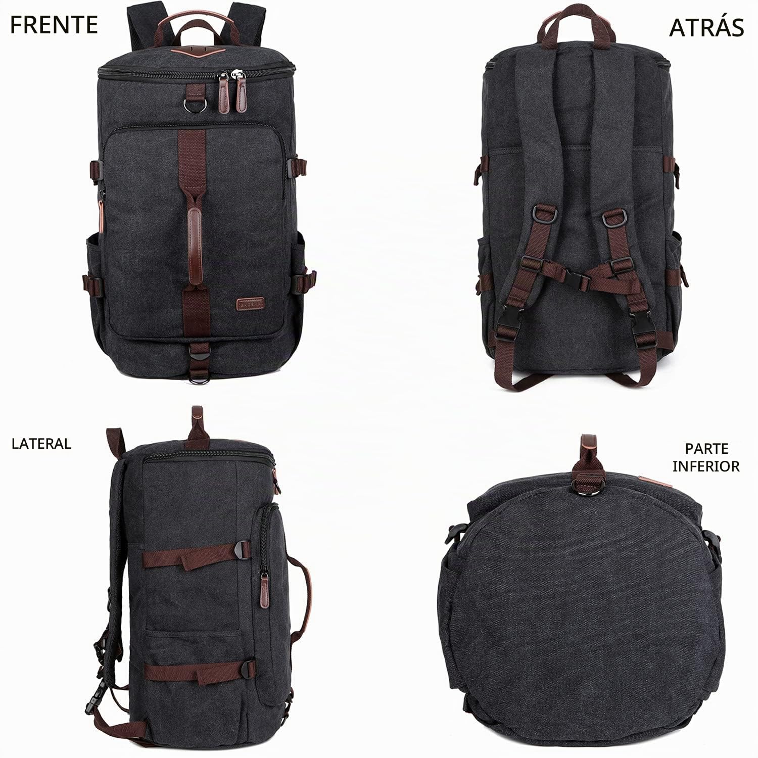 BAOSHA HB-26 - Mochila de lona vintage para hombre