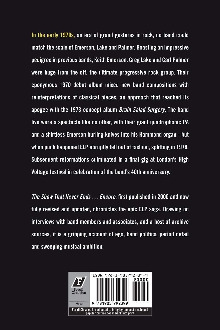 Emerson, Lake and Palmer: The Show That Never Ends ... Encore