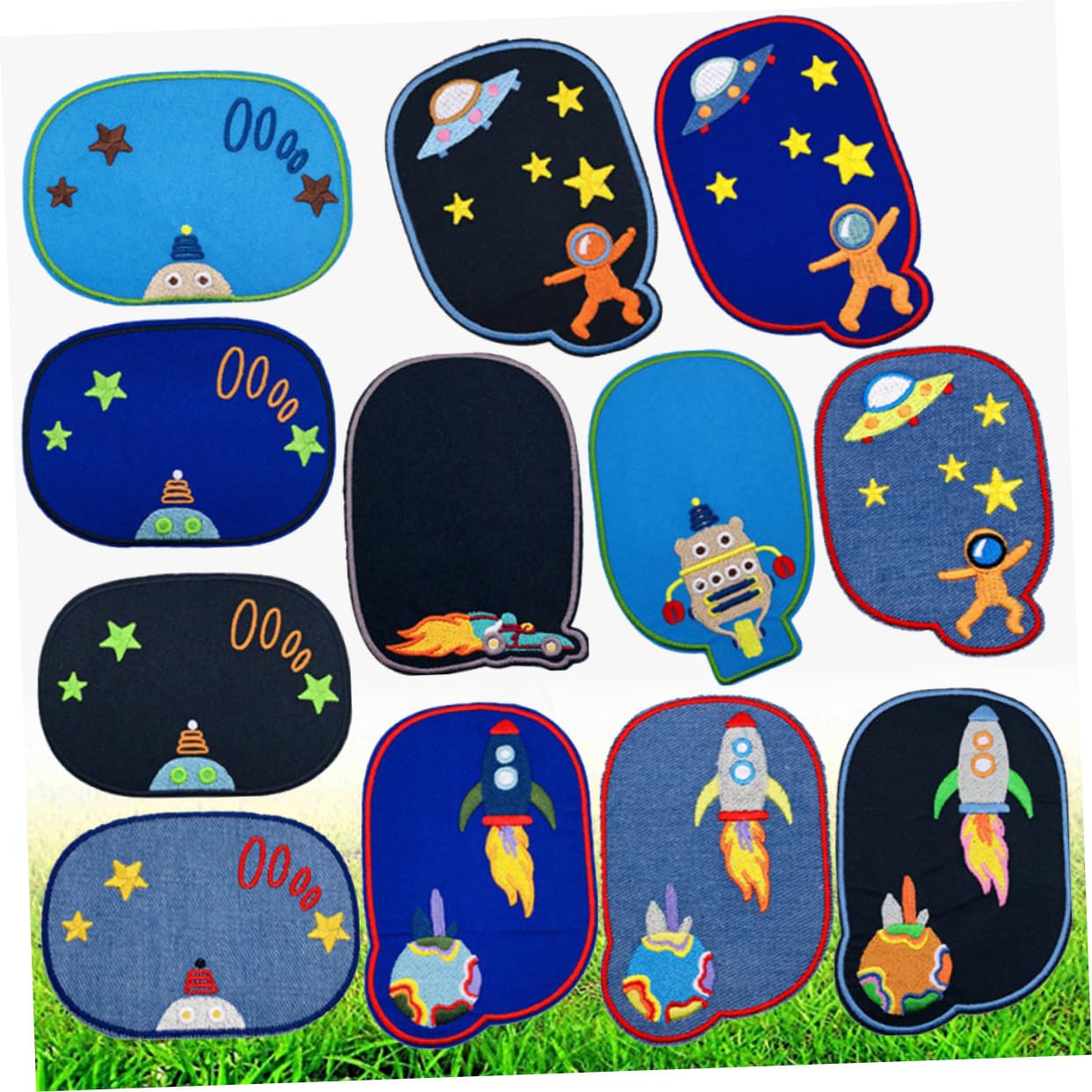 Operitacx 36piezas Parches Adhesivos De Bordado Para Ropa Parche De Estrella Planetaria Para Chaquetas Jeans y Manualidades Para Diy y Decoración Infantil