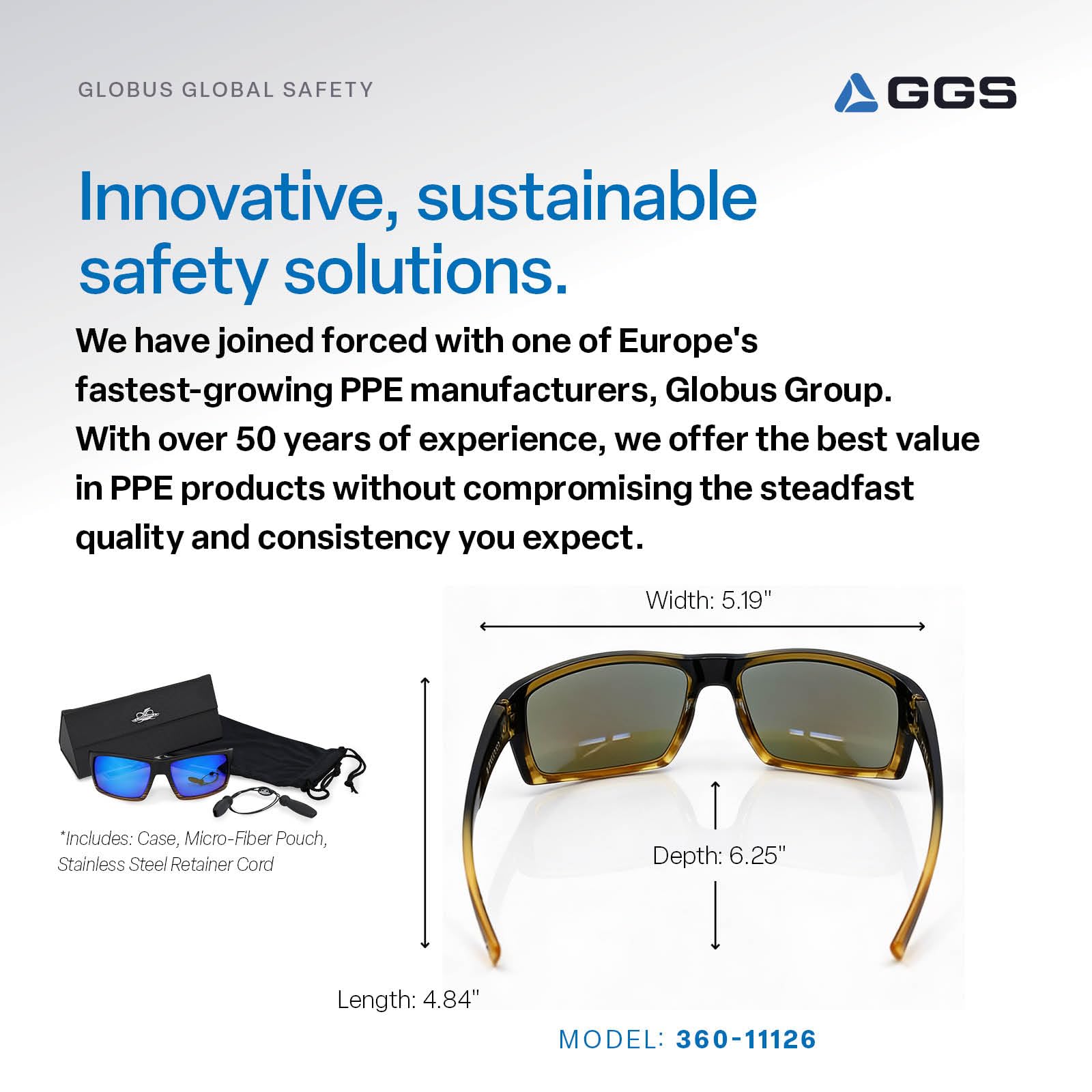 Bullhead Safety Amberjack Polarisierte Schutzbrille mit Performance Fog Technology, Blaulichtbrille mit UV-Lichtschutz und Anti-Kratz-Beschichtung, blaue Spiegelgläser, Schildkröte/schwarzer Rahmen