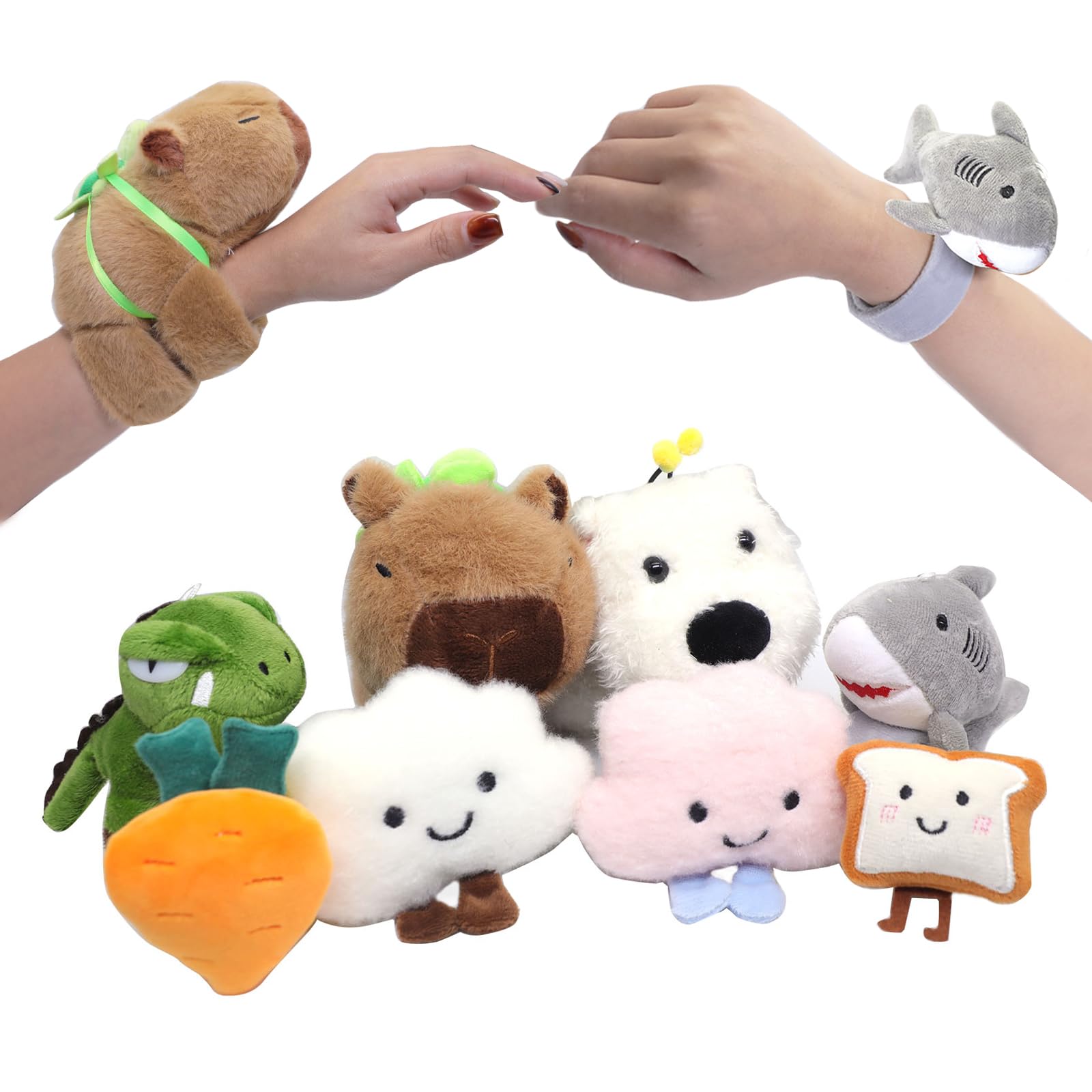 Amazon.com: 8 Pcs Slap Bracelets Stuffed Animal for Kids, Plush 