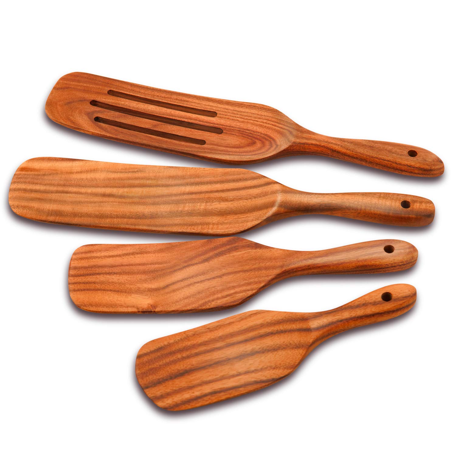 Buy Spurtle Set, Natural Teak Wood Kitchen Utensils Set, 100 y and