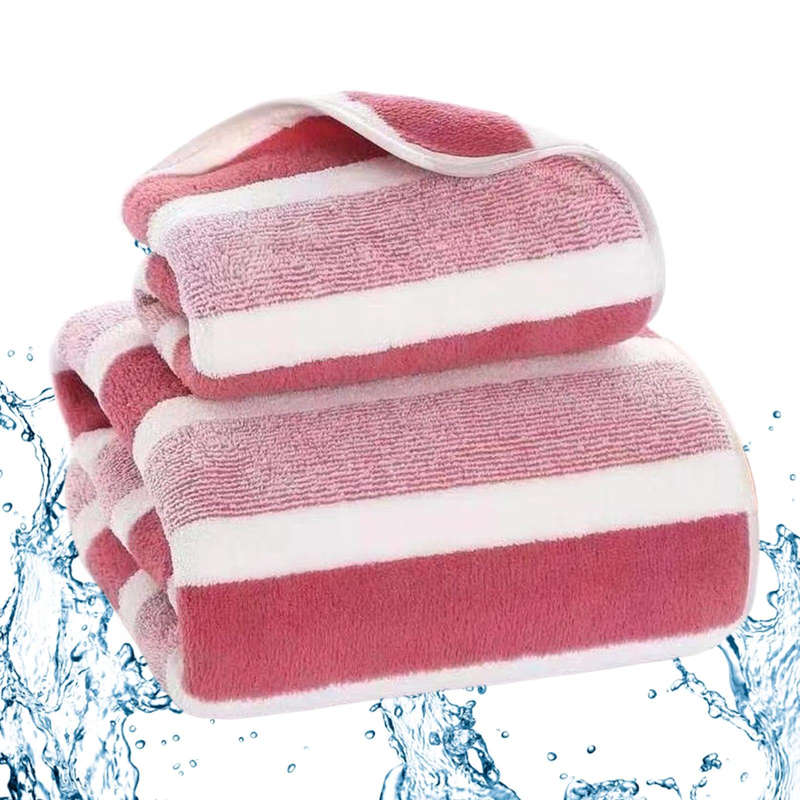 Toallas de baño absorbentes en un juego suave para adultos y limpieza facial en la piscina.