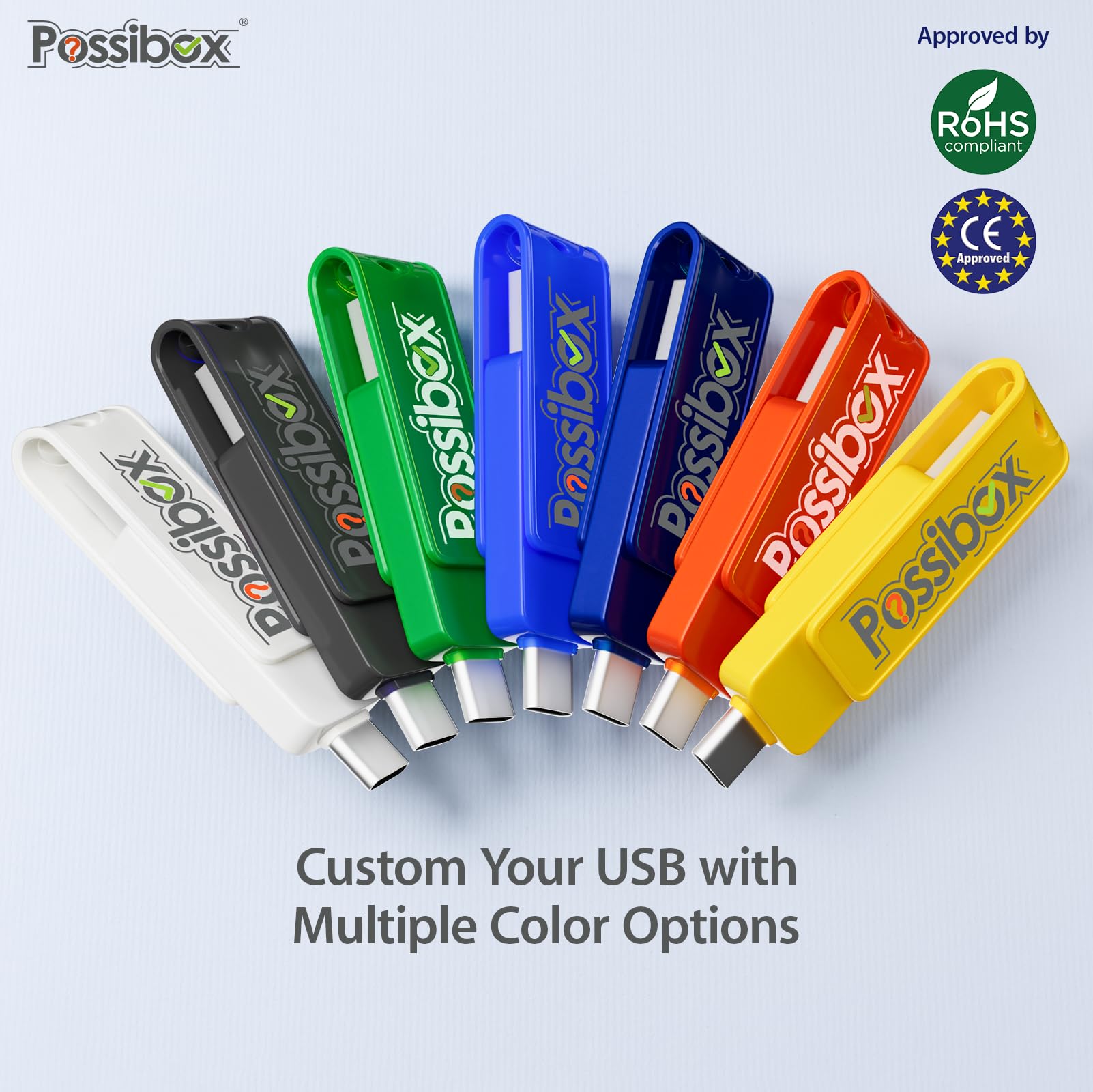 Niestandardowy dysk flash USB typu C promocyjny 2 w 1 podwójna pamięć nadruk logo spersonalizowany obrotowy dysk OTG 16 GB 1000 szt