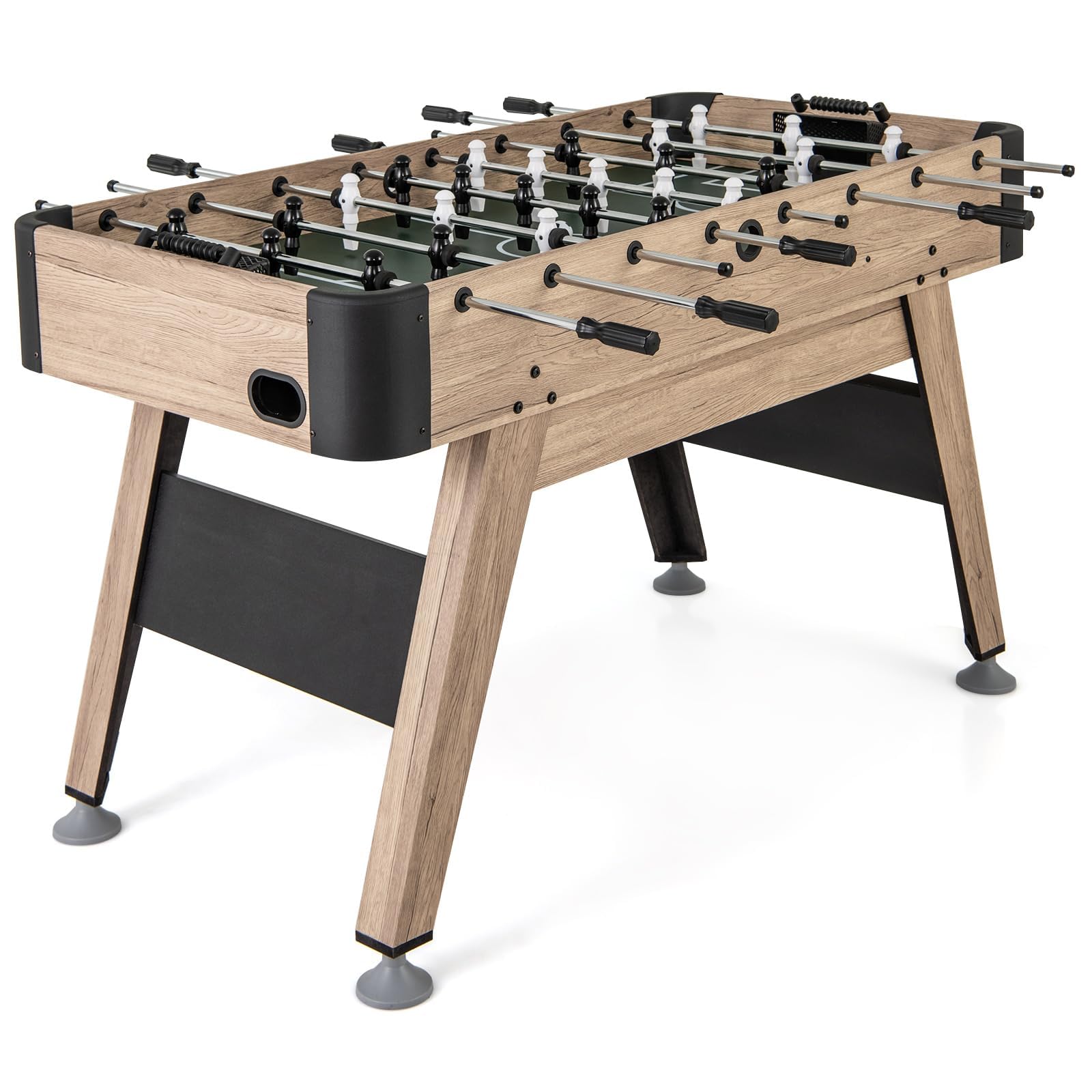 RELAX4LIFE Tavolo da Calciobalilla di 137 cm Professionale con 8 Aste, 2 Palloni per Bambini, Adolescenti e Adulti, per Casa, Sala Giochi, Rovere