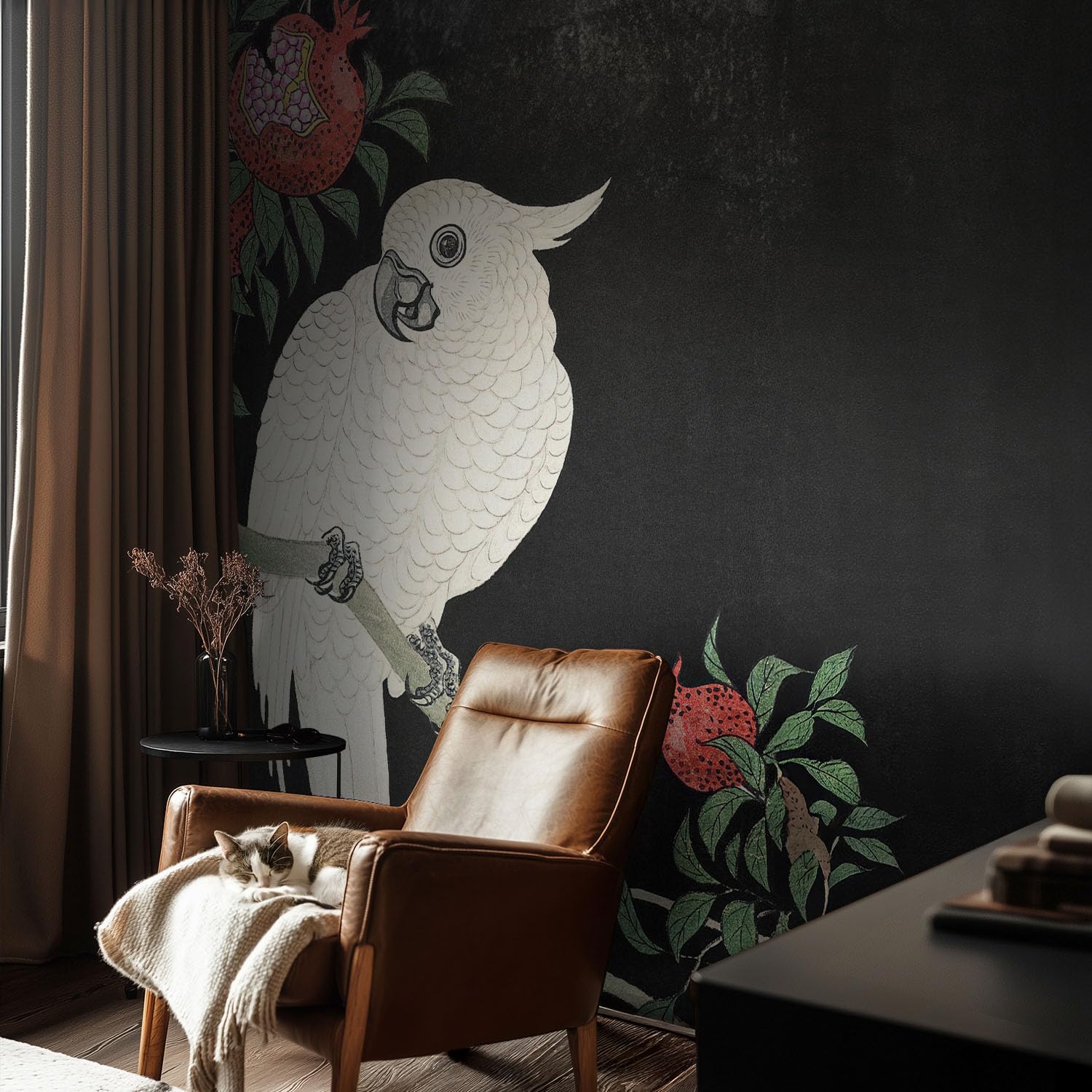 Papel Pintado Textil De Tejido No Tejido 416x254 cm Loro granado