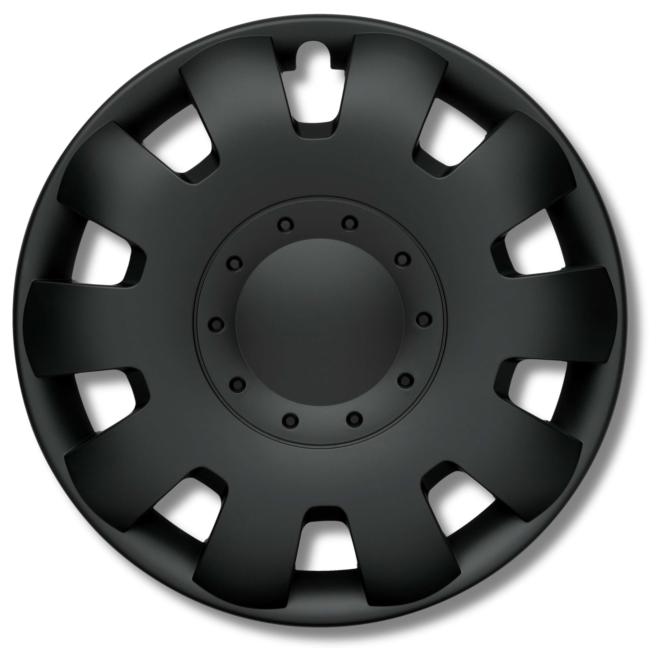 Copricerchi neri 16 pollici - Set da 4 copricerchi da 14-17 pollici - Copri cerchi pollici auto Neptun per quasi tutti i cerchioni in acciaio - Nero o argento