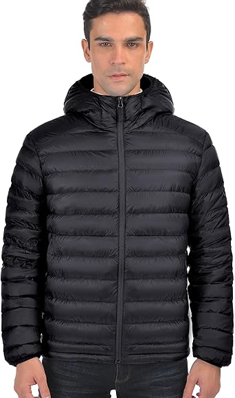 hooded packable puffer jacket