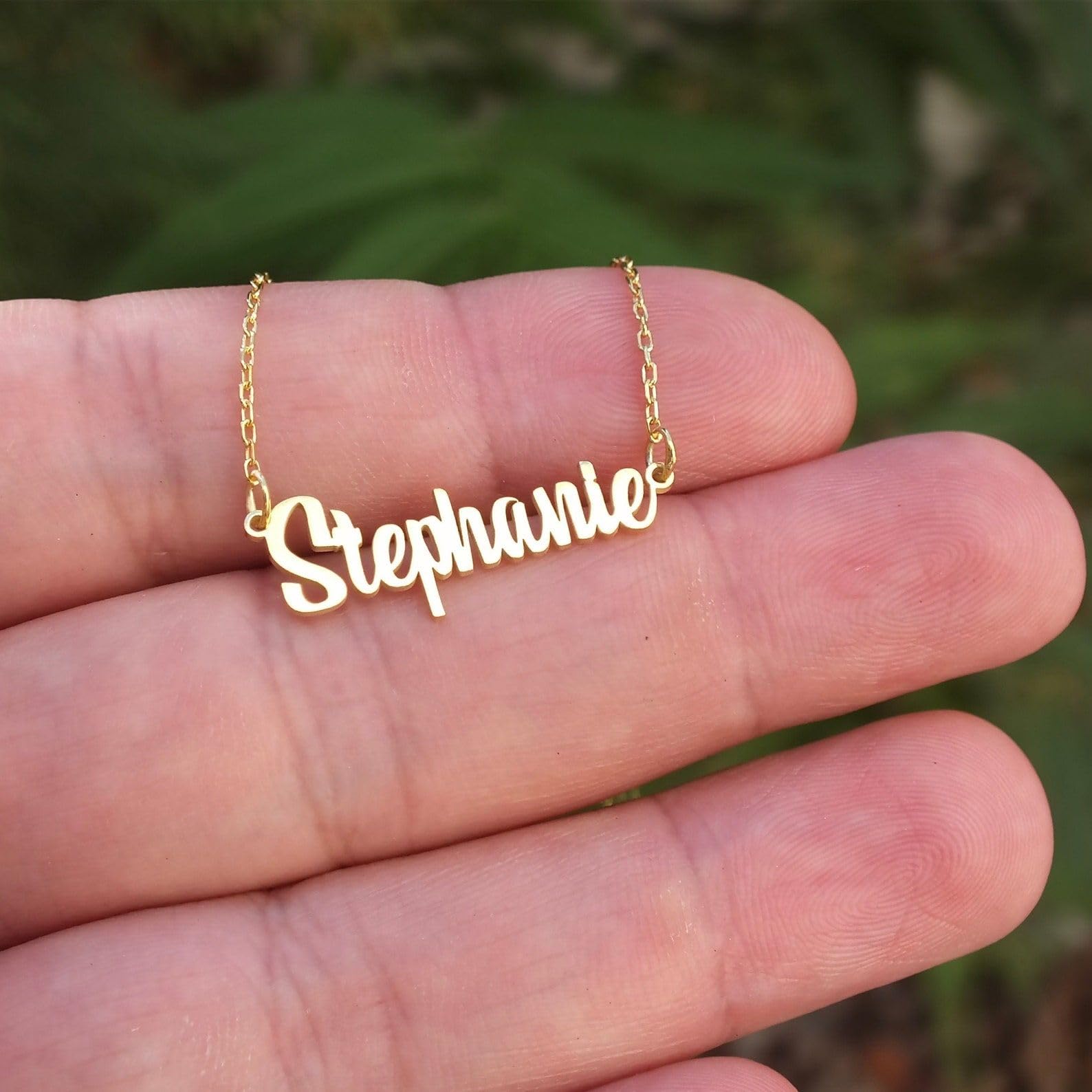 Argento sterling collana con nome su misura gioiello Festa della Mamma compleanno Natale