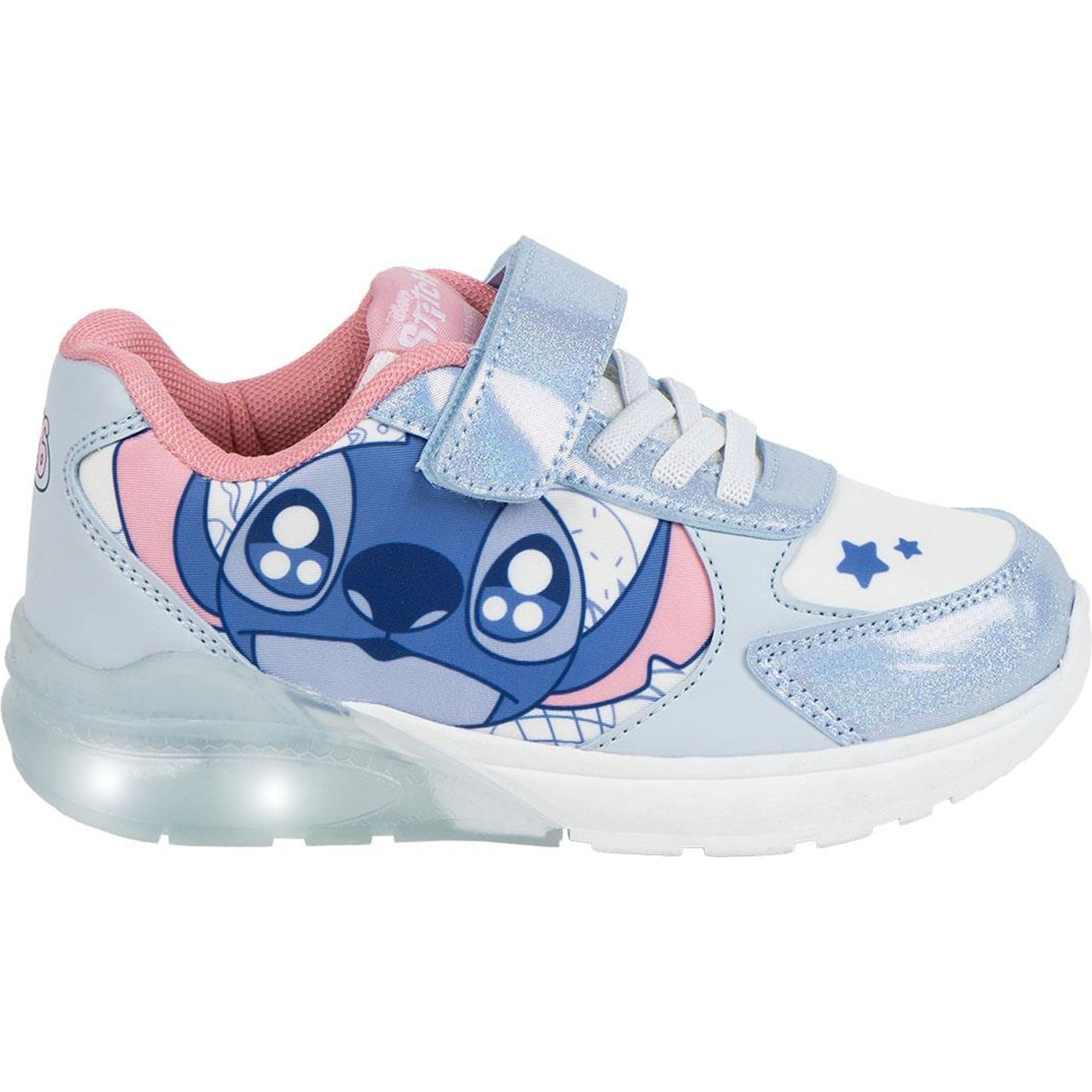 CERDÁ LIFE'S LITTLE MOMENTS Unisex Child Trainers Interactive LED Lights Stitch TPR Sole, Blue, 10 UK Child