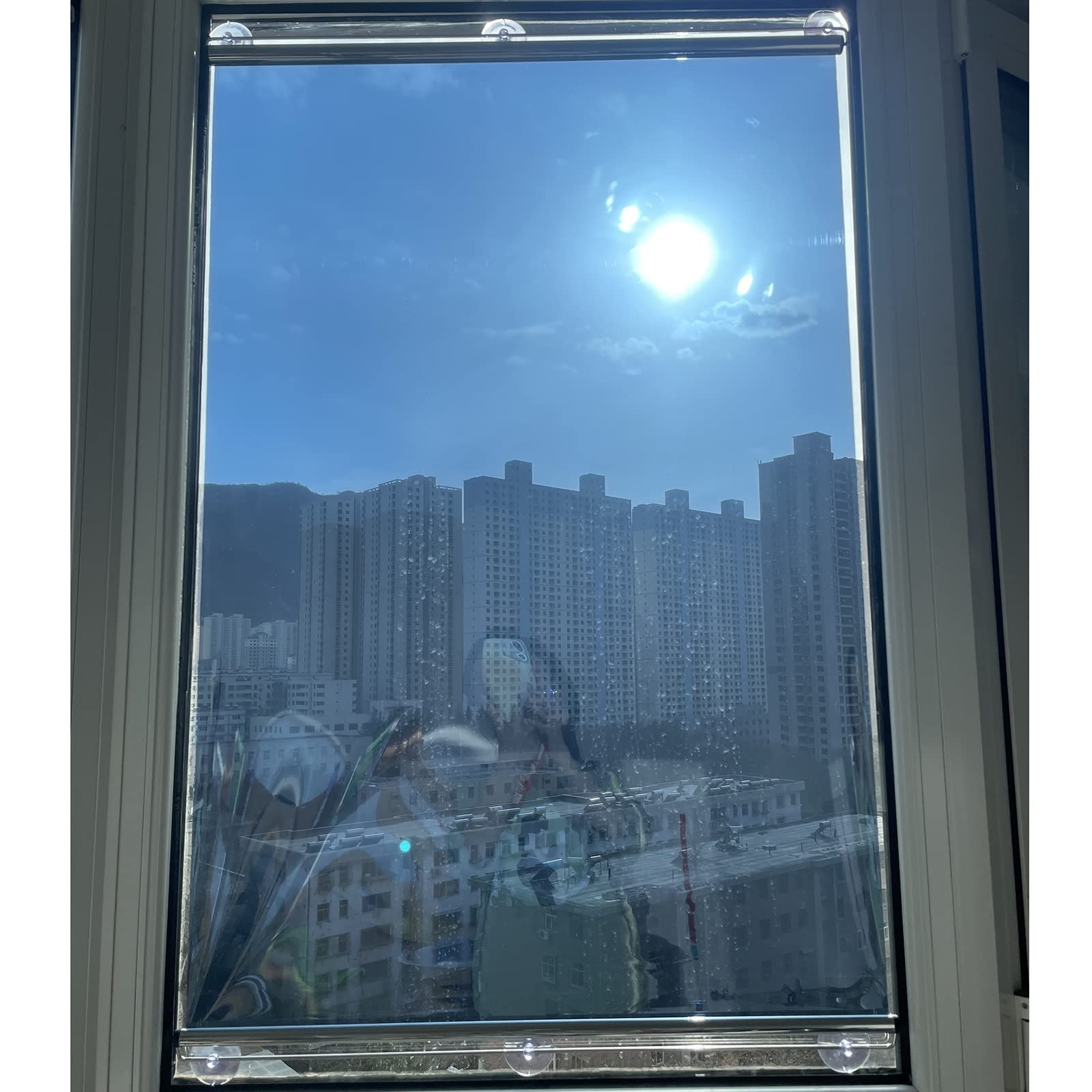 Roleta Roleta Okienna Z Lustrem Jednokierunkowym, Instalacja Z Przyssawką, Roleta Z Izolacją Anty UV I Termiczną, Wysokość 200cm/ 150cm (Size : 90x200cm/35.4x78.7in)