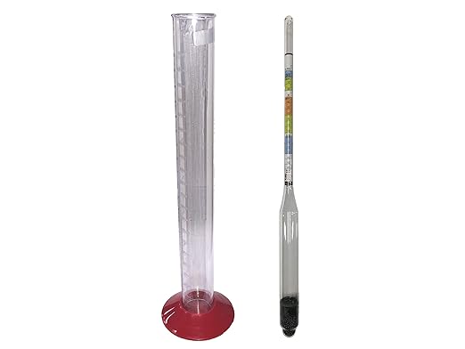 FastRack Hydrometer Kit - Triple-Scale Hydrometer with Test Jar - Combo Set of ABV Hydrometer and Jar 12" Plastic - Accurately Test ABV and the Gravity of Your Wine, Beer, Mead or Kombucha