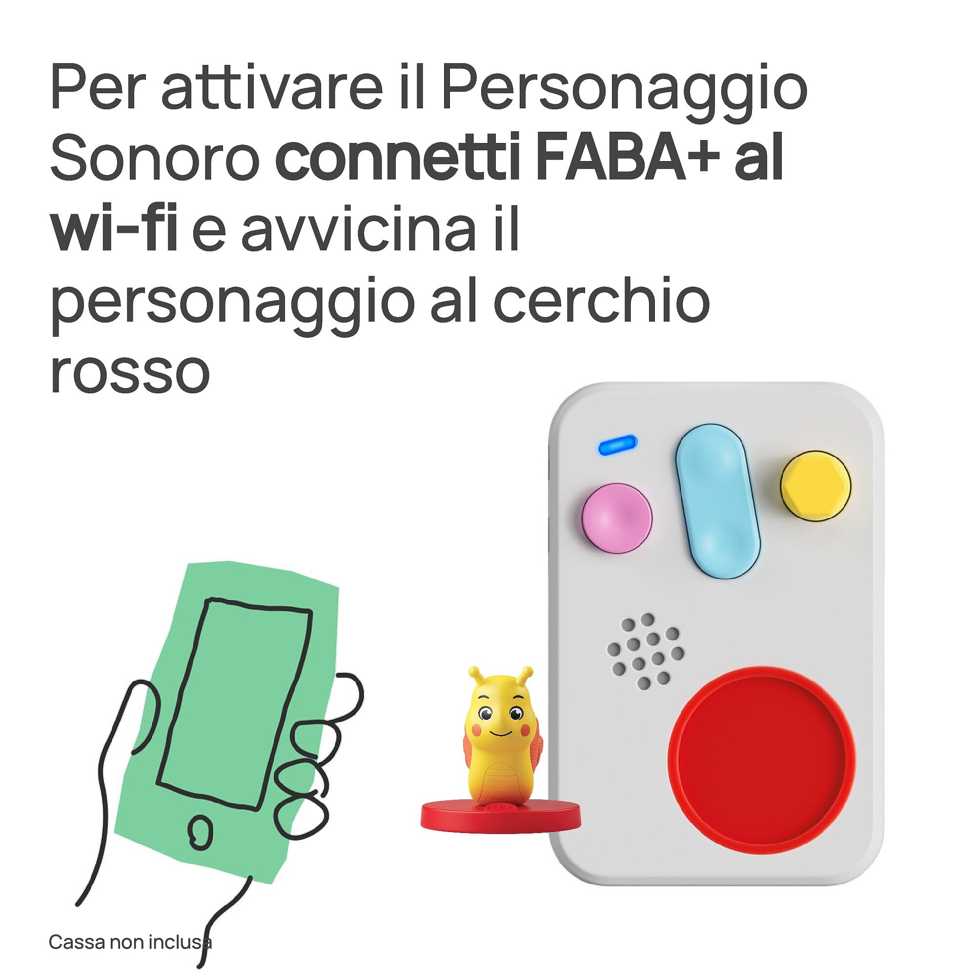 FABA Personaggio Sonoro – Canzoni per piccoli passi – Musiche, canzoni e suoni per bambini e bambine 0-3 anni - Ascoltabile con il Raccontastorie e FABA+, gioco educativo versione italiana