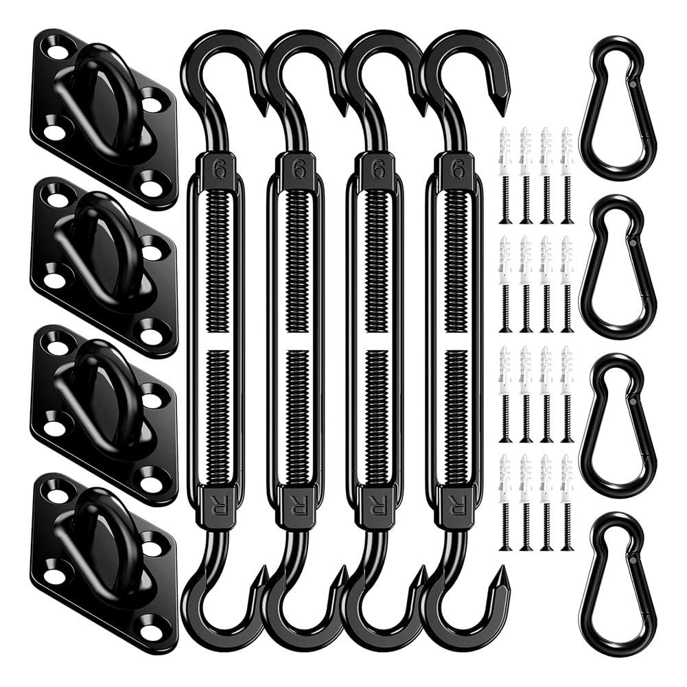 Xnuiasqe Sun Shade Sail Hardware:sunshade Hardware For Rectangle Triangle Shade Sail,For Sun Shades Outdoor Patio Garden