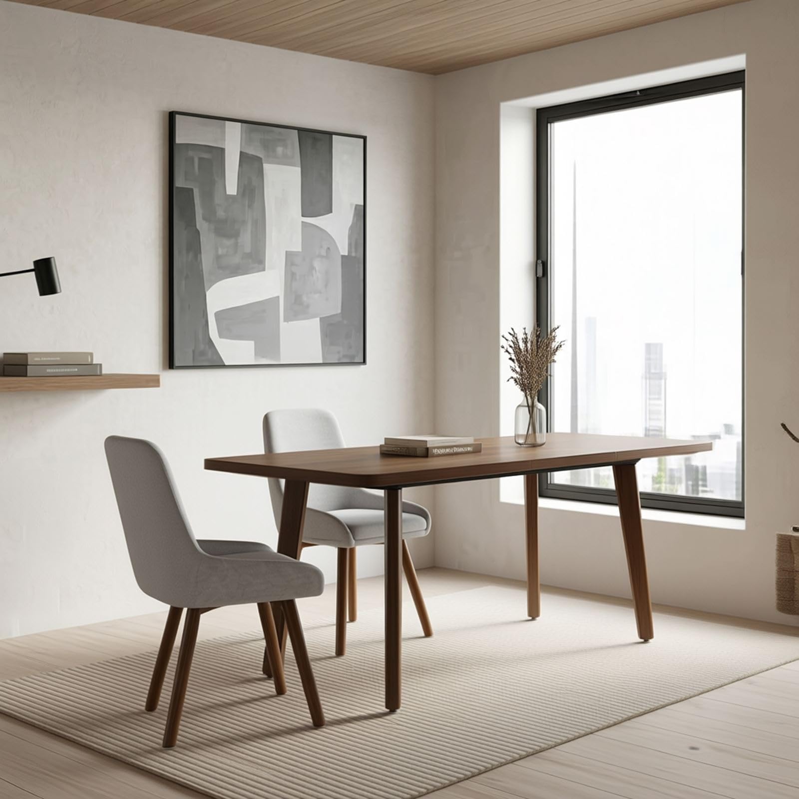 IDIMEX Esstisch NERI 140-180 x 80 cm ausziehbar, Nussbaum Finish - Esszimmertisch mit rechteckiger Tischplatte aus MDF, Tisch mit ausziehbarer Funktion, Küchentisch ideal für Essbereich.