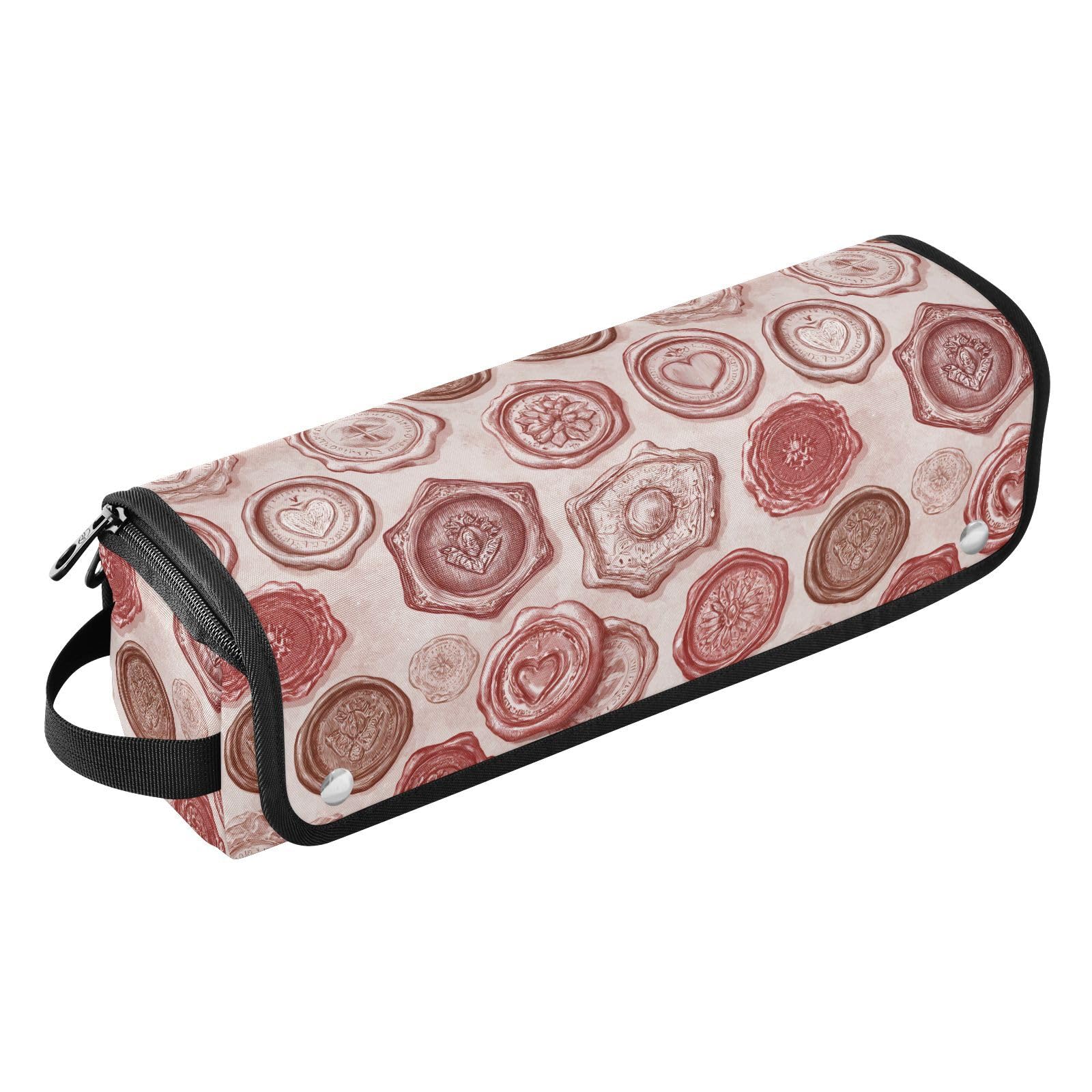 Wax Seal Beige Hair Tools Travel Bag for Flat Irons, Straighteners, Curling Iron Hair Tools Travel Organizer for Women Heat Resistant Mat Portable Essentials-image-37