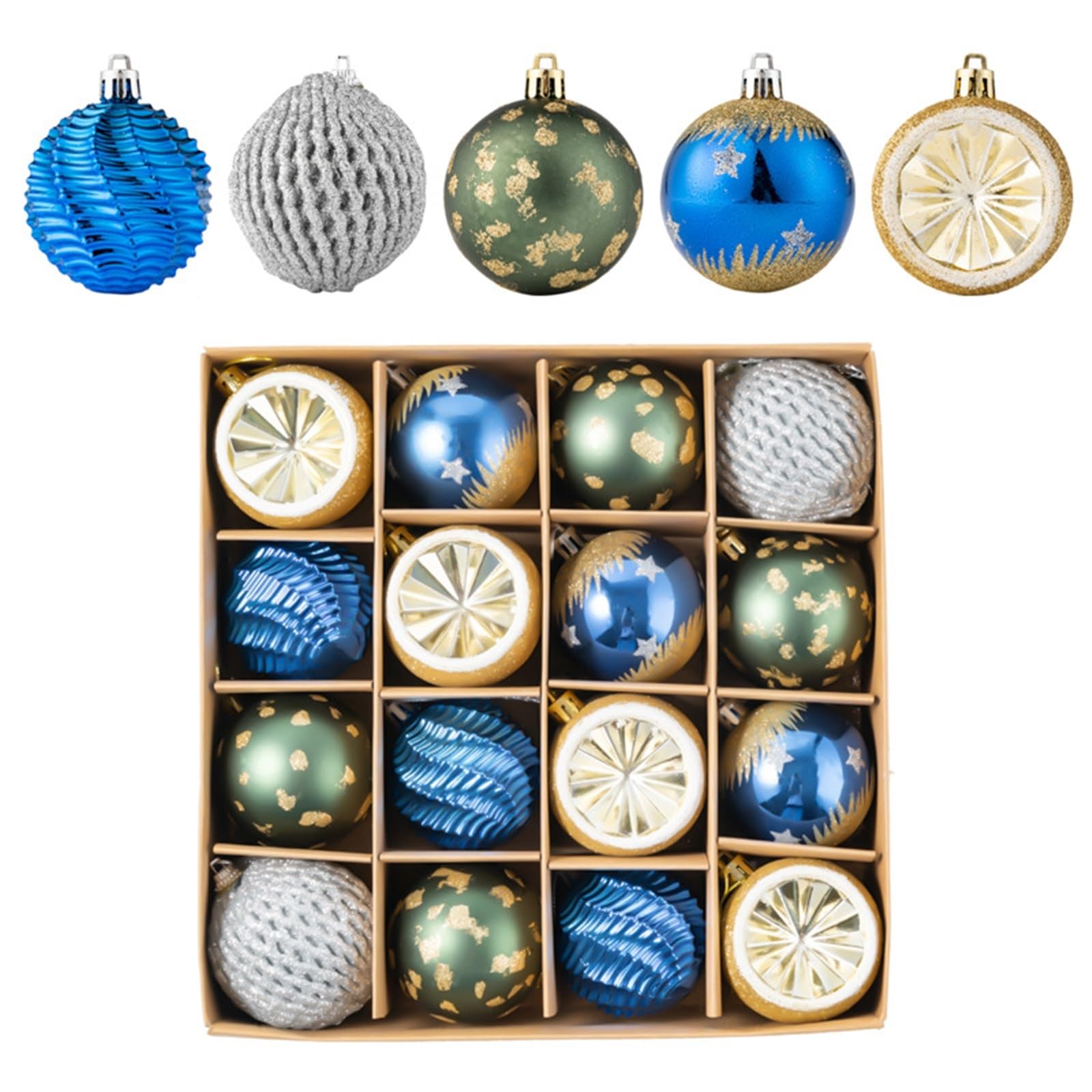 weihnachtsschmuck Weihnachtsschmuck-Set, bruchsicher, Weihnachtsbaumschmuck, Kugel, Großpackung, Elegante Hängeornamente for Weihnachtsbäume, Dekoration Set
