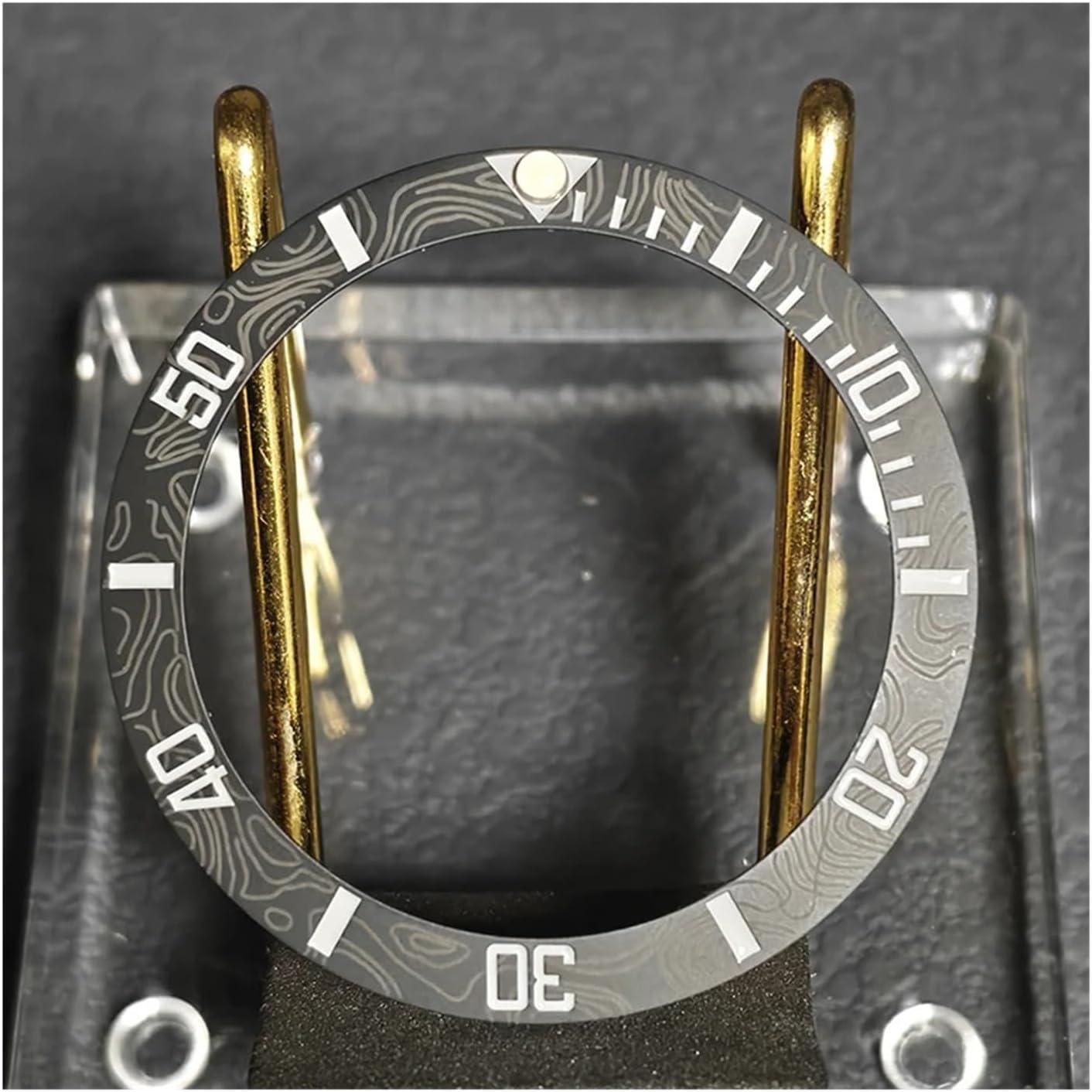 Dive Timing Watch Bezel Insert 38×30.5MM Ceramics Forged Carbon Style Sloping for SKX007 SKX009 SPB Series Case Mods