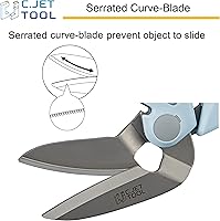 Vista 6 de Cortador de alfombras de alta resistencia de 8 pulgadas, multiusos, profesional de agarre suave de acero inoxidable (azul)