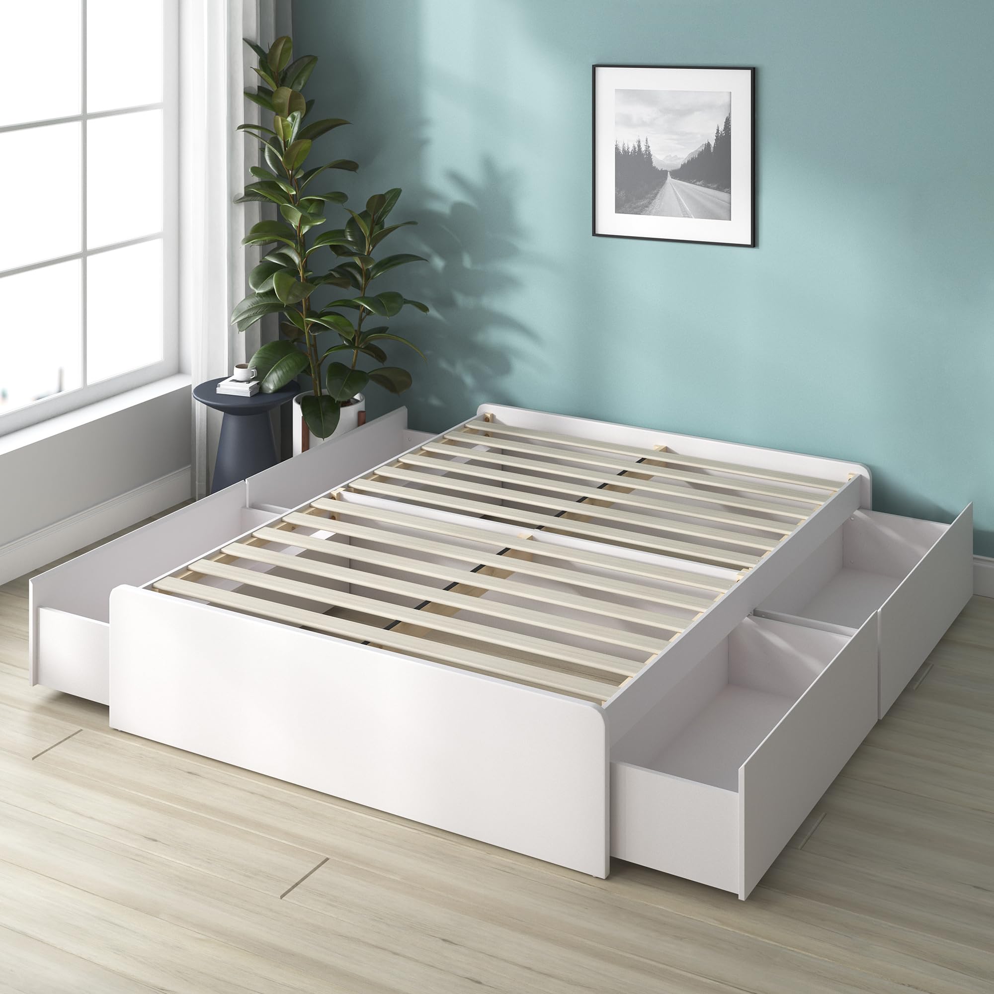 Letto matrimoniale con Testiera Metallo Bianco 140x190 cm CFW454723