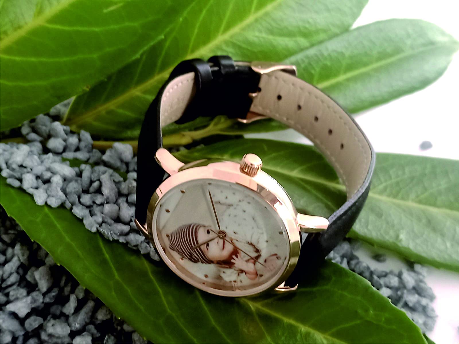 Memories - Reloj con foto personalizado para él y ella (36 mm de diámetro)