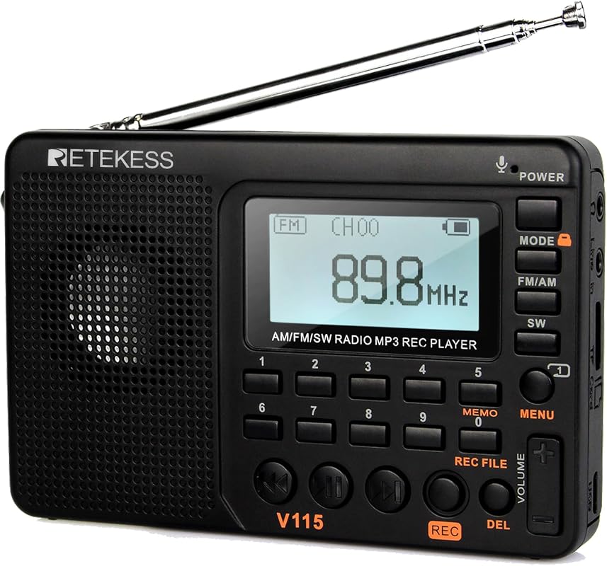 Découvrez la Retekess V115, la petite radio portable qui ne sacrifie rien ! Son design compact (12x8x2cm) et son son pui