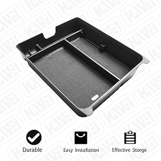 Center Console Organizer Compatible with Honda Pilot 2023 2024 LX/Sport/EX-L/TrailSport/Touring/Elite Interior Accessories Insert Armrest Storage Box Tray, Black