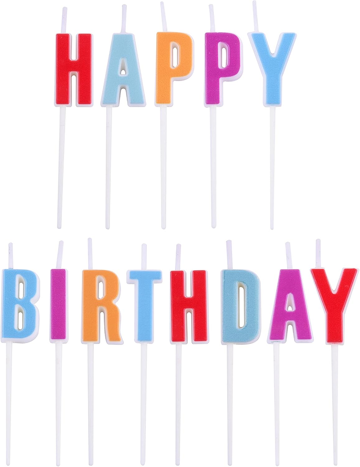 PME Candles-Happy Birthday Letters Set of 13, Standard, Multicolor