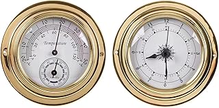 Thermometer Hygrometer,Humidity Meter,Thermometer for Home,Analog 2 in 1 Thermometer and Humidity Gauge,Indoor Outdoor Humidity Thermometer and Clock,for Home,Room,Outdoor,Offices