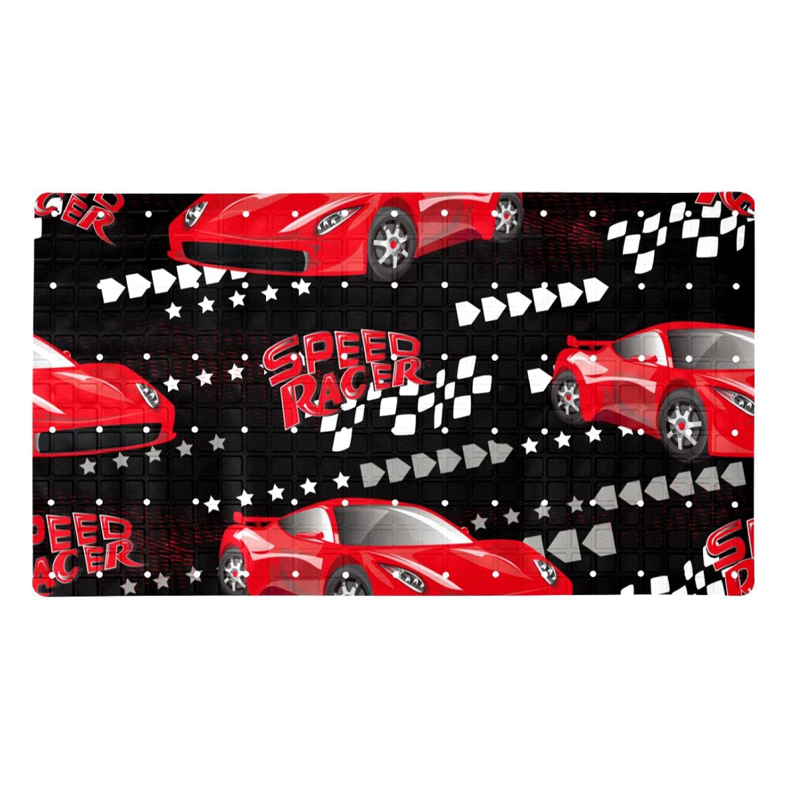 Tapis de bain antidérapant 40x70 cm avec ventouses motif voiture