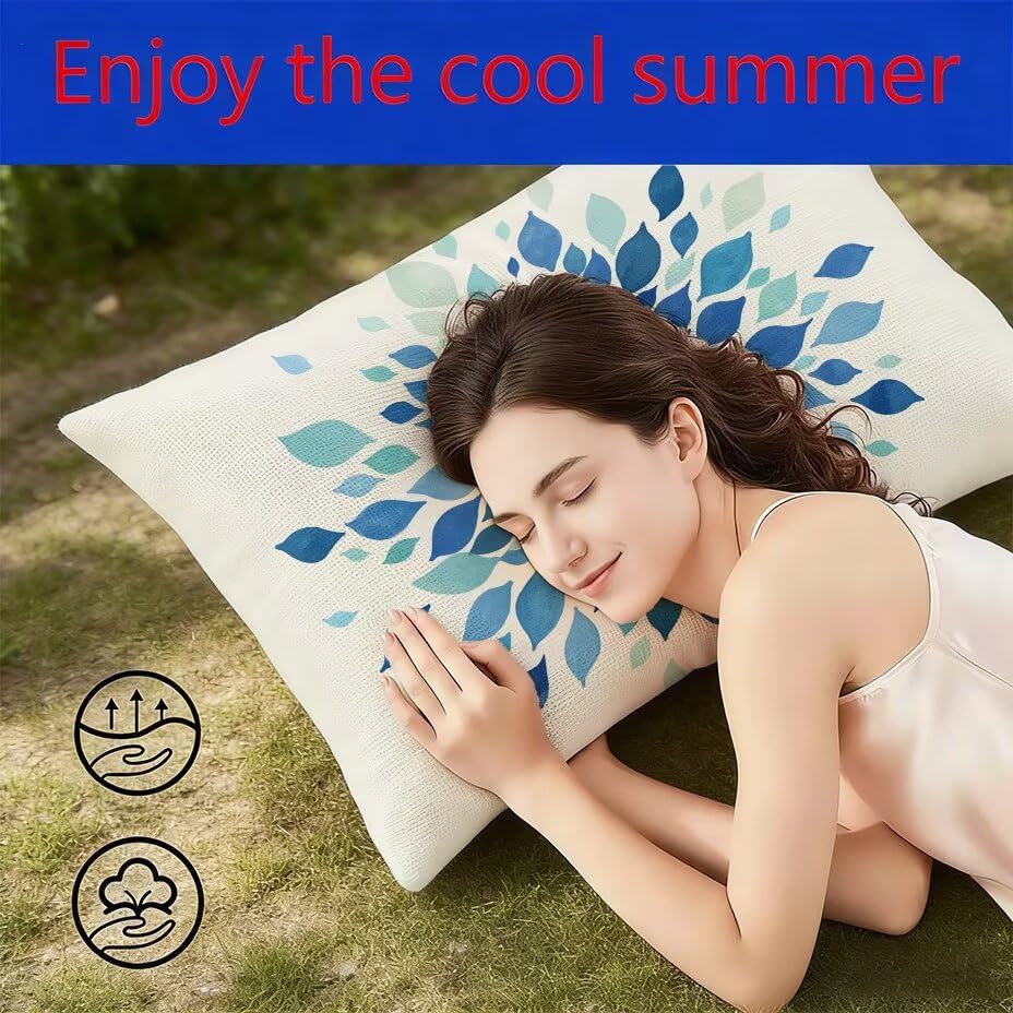 Housse de coussin de jardin imperméable 40x70 cm aspect lin blanc déco outdoor lot de 2 - 4