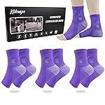 KOLEVAPE 3 Pairs Neuropathy Socks for Women & Men,Nano Comprex Ankle Sleeves Protection Elastic Socks,Soothe Socks for Neuropathy Pain,Anti Fatigue Compression Foot Sleeve Brace Socks