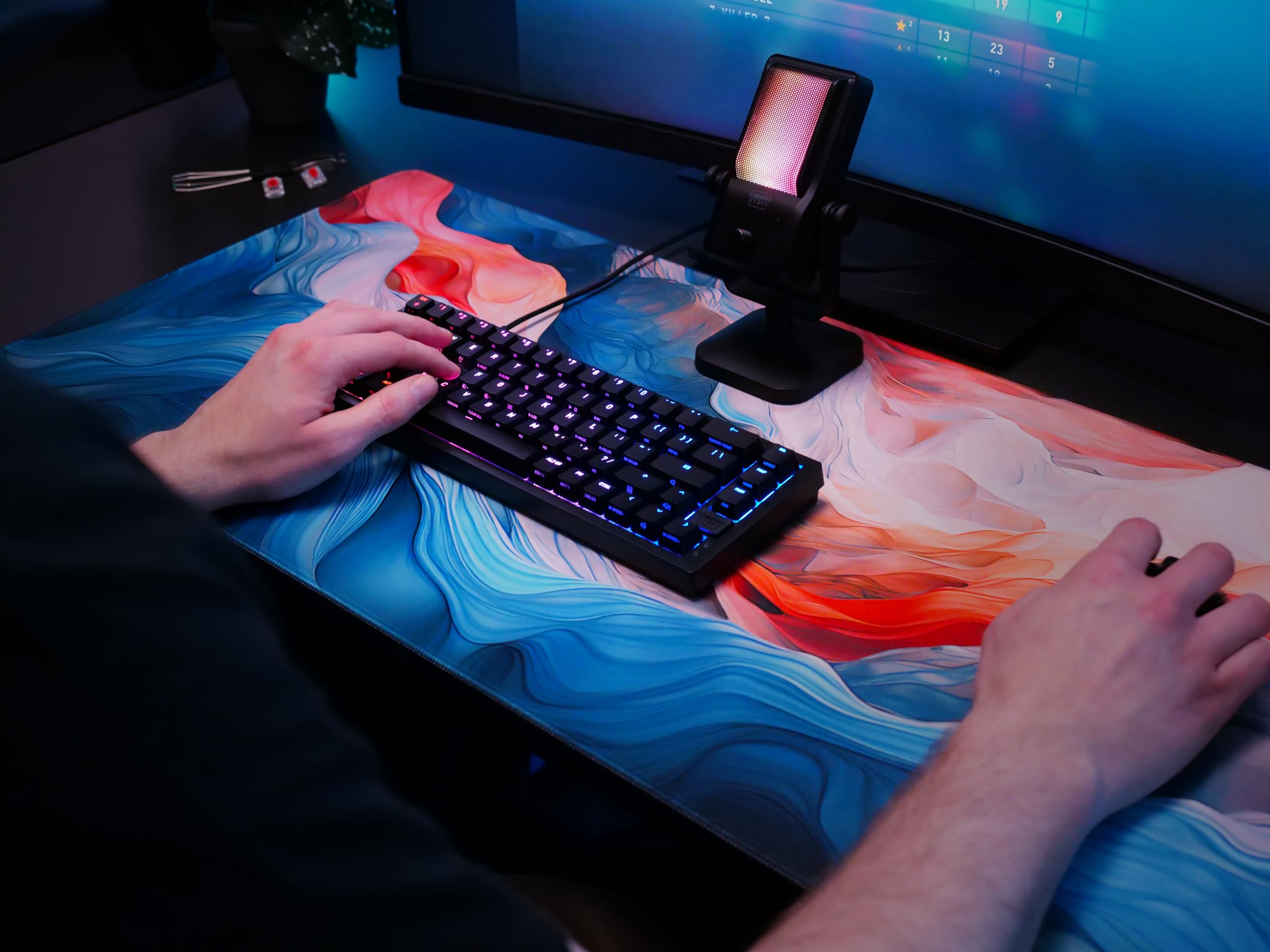 Xtrfy CHERRY K5V2 Compact, Tastiera Gaming Meccanica in Formato 65 Percento, Layout per il Regno Unito QWERTY, Tastiera Hot-Swap, Interruttori CHERRY MX2A RED, Nero, Layout UK - QWERTY