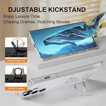 Kickstand Case Compatible with REDMAGIC 11 Air, Silver Ring