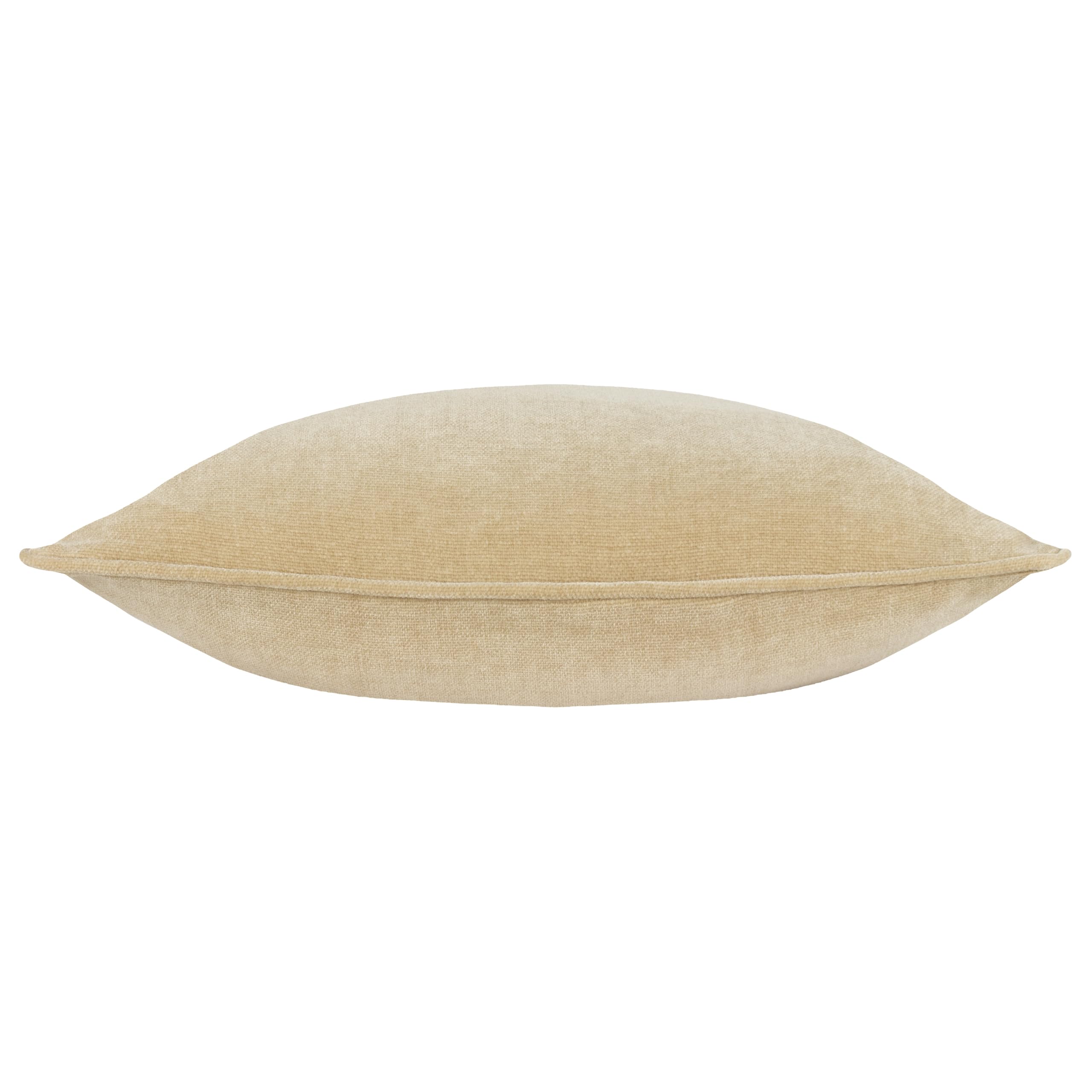 Furn Yard Heavy Chenille Cushion Cover - Luxury Soft Velvet Piped Decorative Case (Natural - 50x50cm), 50 x 50 cm (Pack of 1) - Image 2