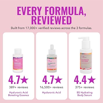 Good Molecules Hydrating Set, Hyaluronic Acid Essence, Serum + Body Serum