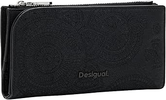 Desigual Backstitch Wallet Black One Size Everyday Card Cash Organizer